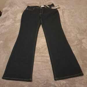 Chico's Platinum Charm Modern Jeans Bootcut Sits Just Below Waist Size M (10).
